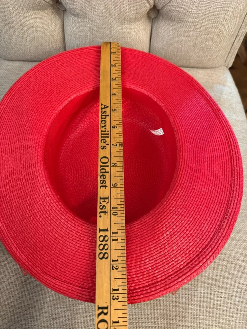 Red Decorative Wide-Brim Straw Hat rhinestones mash, bow Derby red hat Society